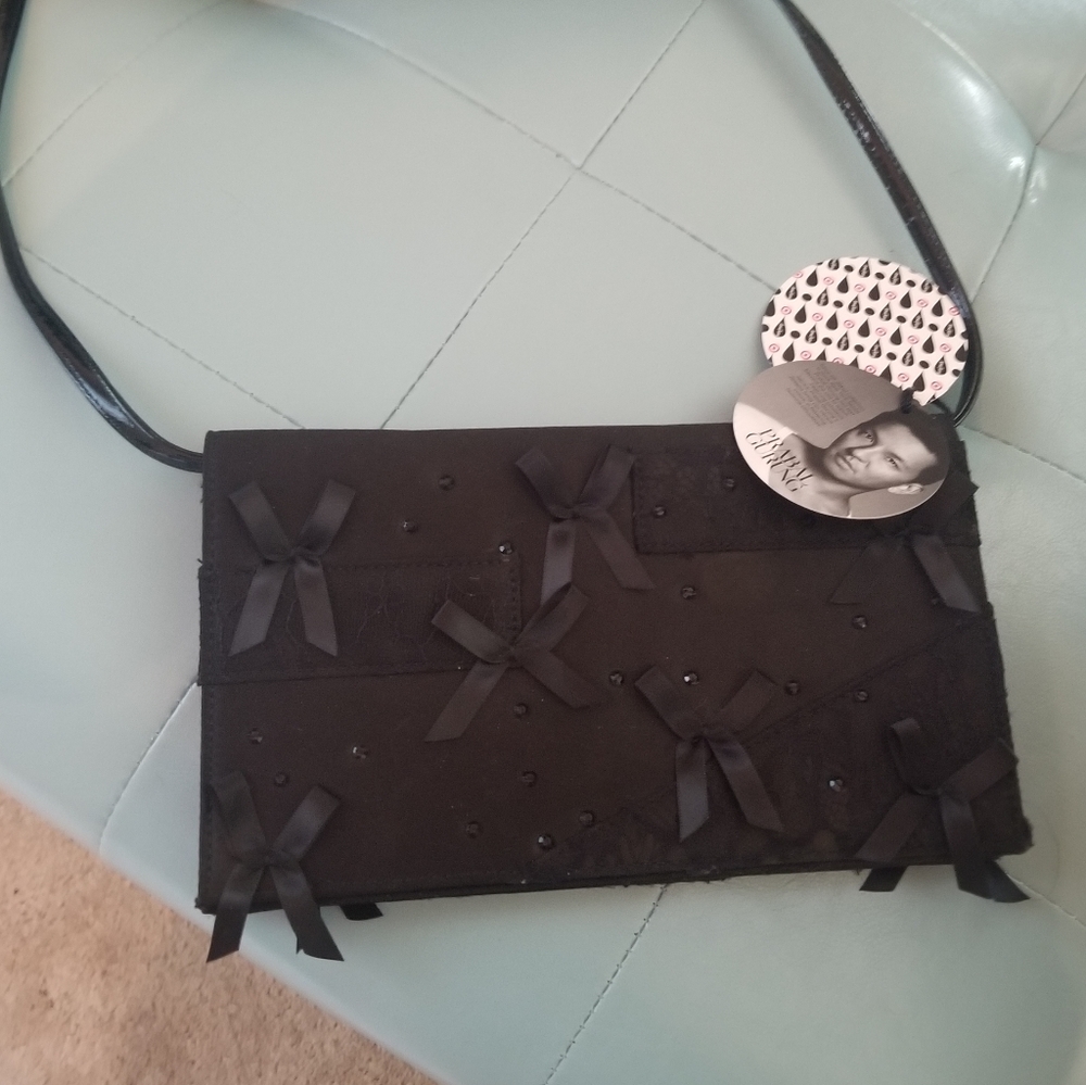 PRABAL GURUNG- NWT black embellished clutch